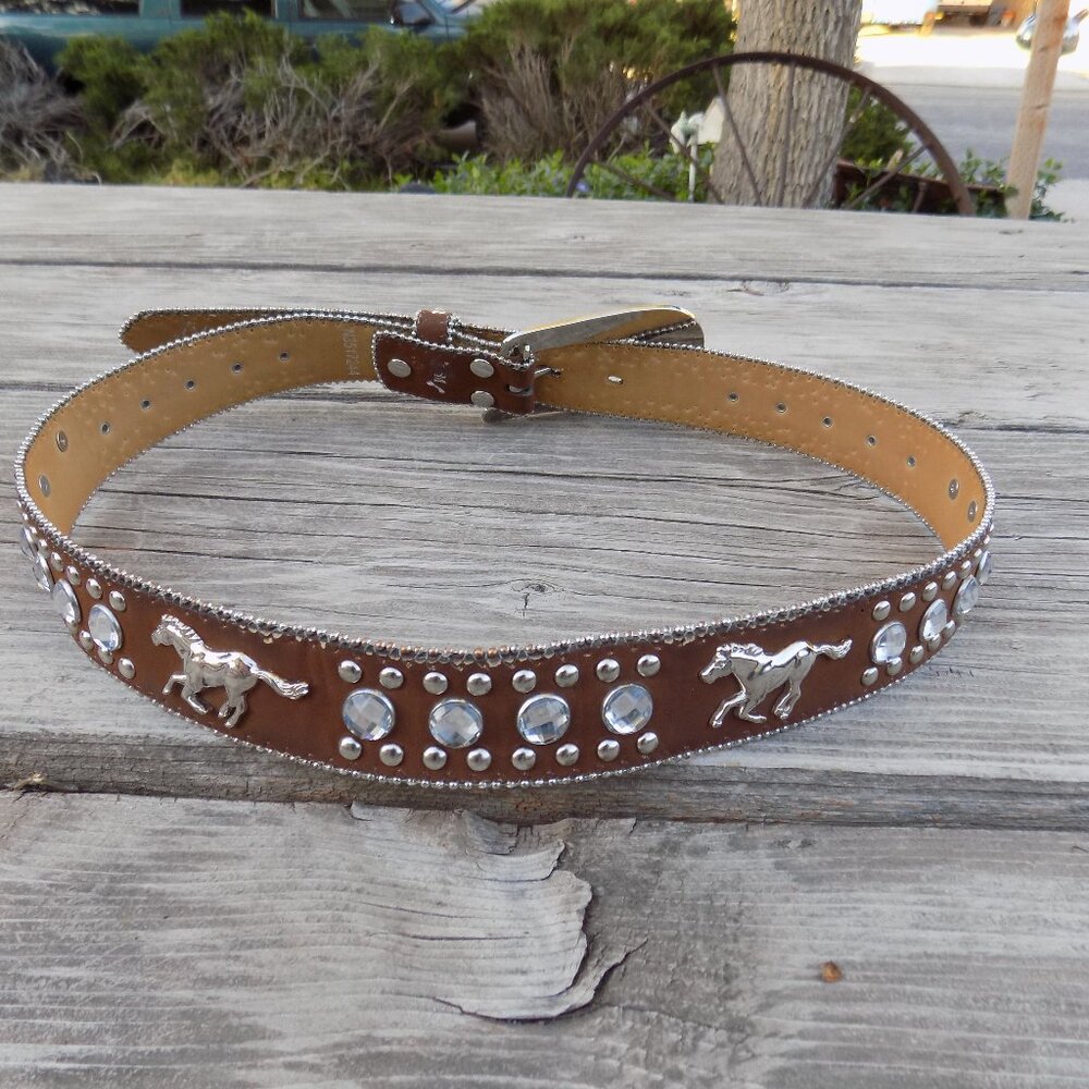 BLAZIN ROXX Horse and Rime Stone Belt  WITH STUDS *